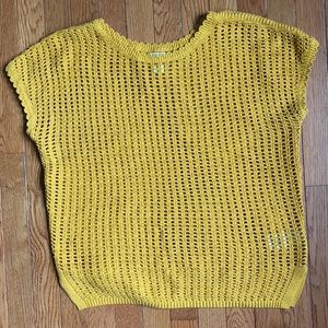 Yellow crochet top